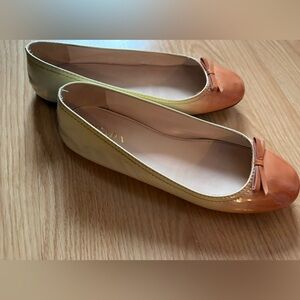 Prada women’s patent leather ballet flats, size 37, made of genuine leather.